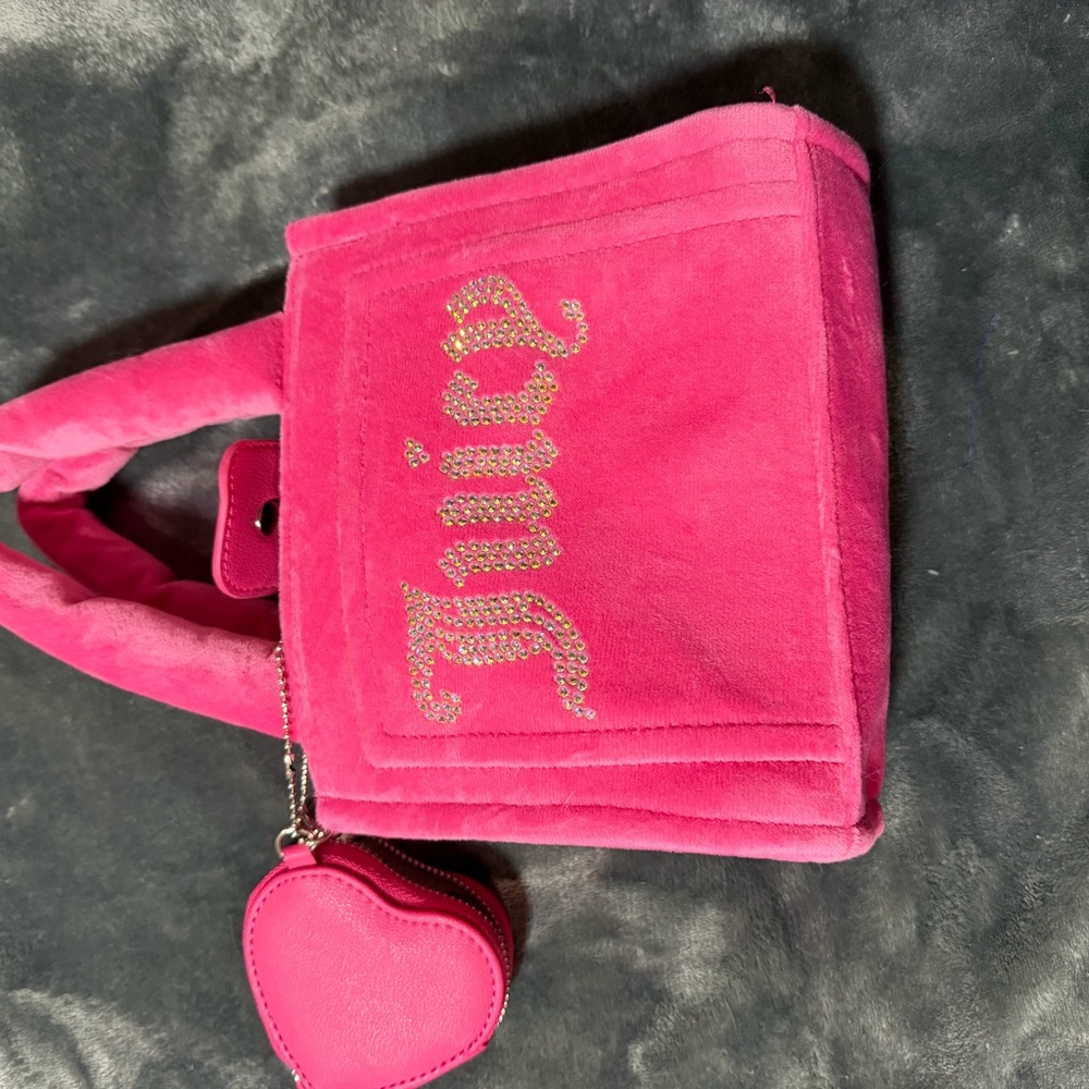 Juicy Couture Fuchsia Mini Bag with Heart Charm